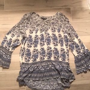 American eagle blue blouse